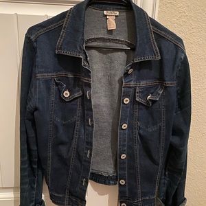dark blue jean jacket